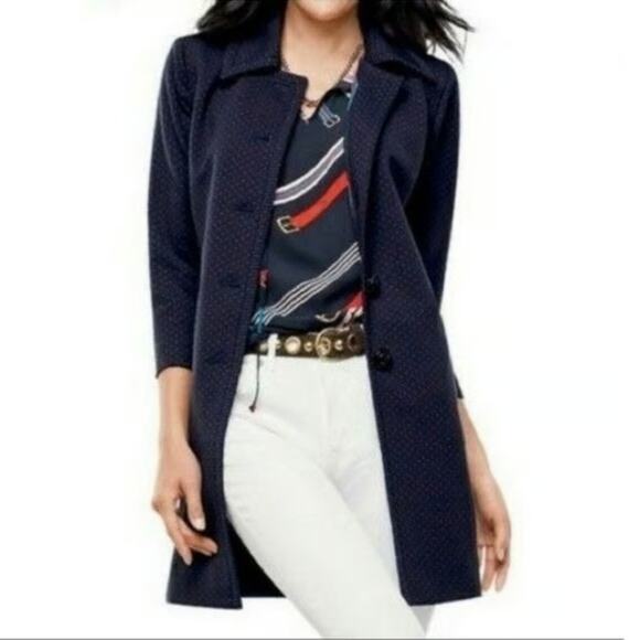 CAbi Navy Blue Carriage Dark Academia Preppy Classic Jacket - Picture 1 of 8